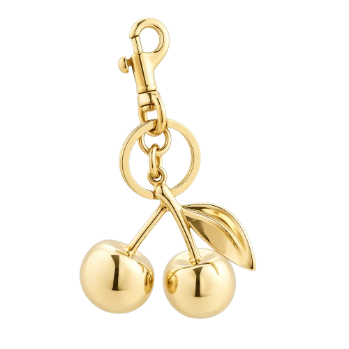 JLR London Gold Cherry Luxury Fruit keyring