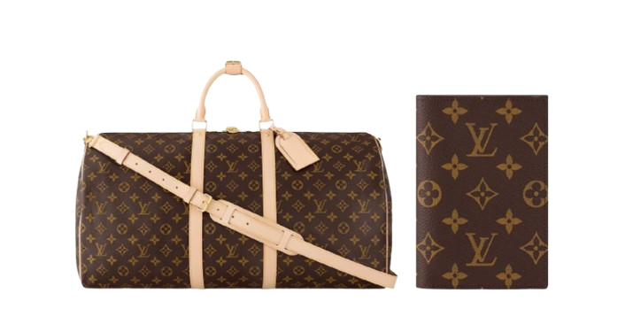 LV Travel Bundle - Louis Vuitton Keepall Bandoulière 55 + Louis Vuitton Passport Cover