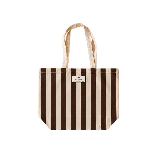 Orelia Beach Tote Bag - Brown Stripe