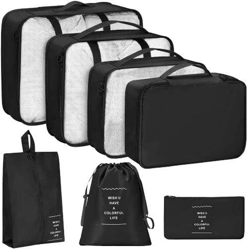 7 Pack Luggage Packing Organizers Packing Cubes