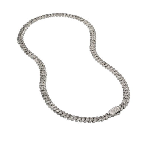 Craftd Prong Link Iced Cuban (Silver) 8mm