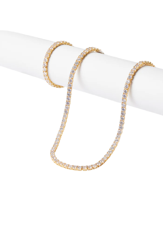 Cernucci 5mm Tennis Chain & Bracelet - Gold