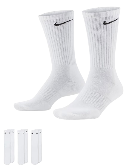 Nike Training Everyday Cushioned 3 pack crew socks in white
