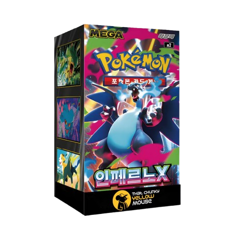Pokemon Cards Mega Inferno X Booster Box x 30 Pokemon Cards Korean Phantasmal Flames - TCYM Import
