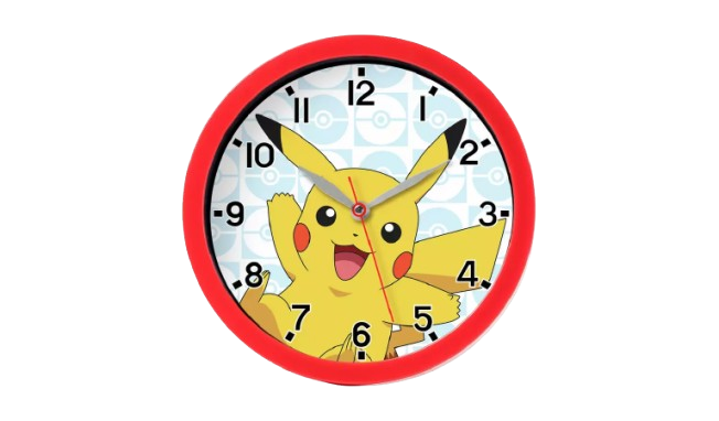 Pokémon Pikachu Kids Wall Clock - Red