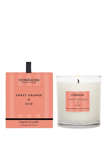 Stoneglow Sweet Orange & Oud Scented Candle, 200g