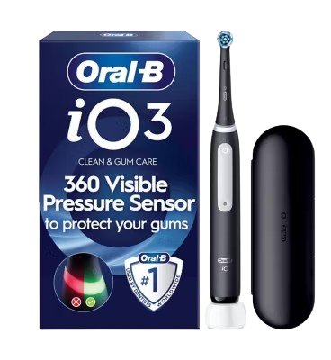Oral-B iO3 Matt Black Electric Toothbrush + Travel Case