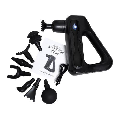 Wellbeing Cordless Massage Gun with 8 Interchangeable Heads