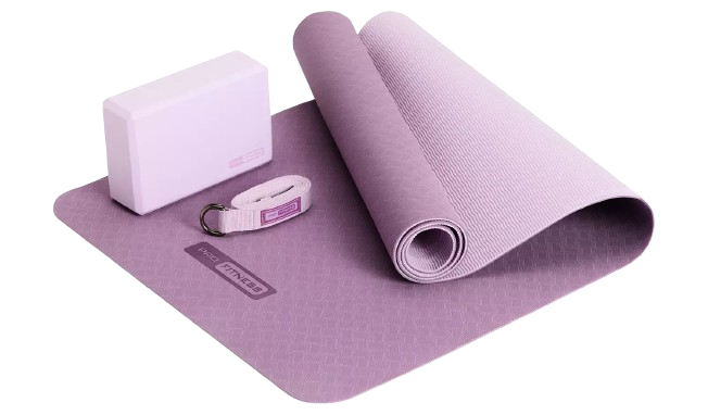 Pro Fitness PVC Yoga Set - Pastel Pink
