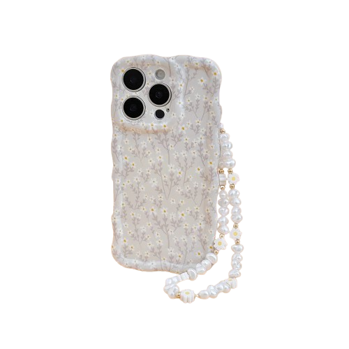 Beaded Phone Strap - Daisy Pearl