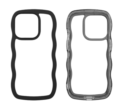Proporta iPhone 15 Pro Wavy Phone Case - Black