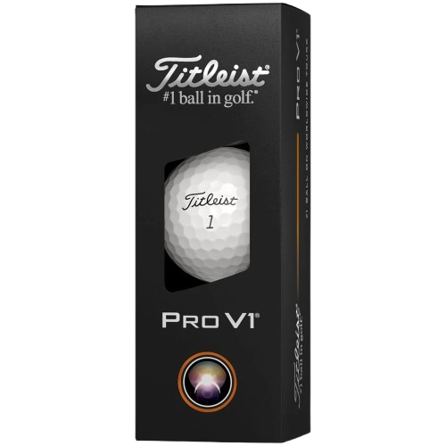 Titleist Pro V1 Golf Balls - White - 3-Ball Sleeve