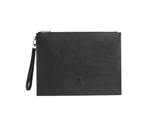 Maniere De Voir Leather Eiffel Laptop Case - Black