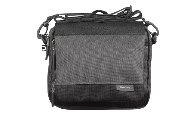 Decathlon Lightweight Multi Pocket Shoulder Bag - Black