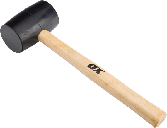 OX Trade Black Rubber Mallet - 16 oz