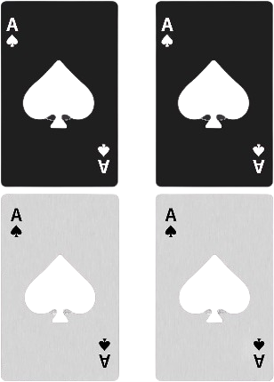 4 Pcs ace of spades bottle openers