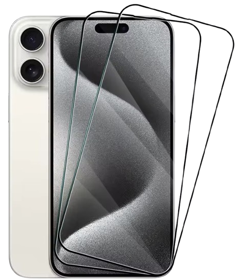 2 Pcs tempered glass for iPhone 11-15
