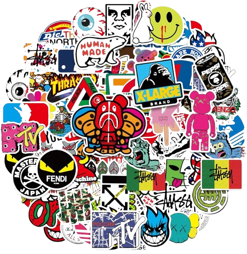 101 Pcs Skateboard Stickers