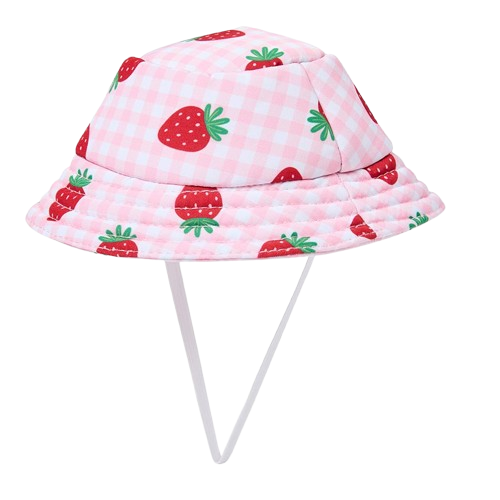 Pets at Home Strawberry Picnic Dog Hat Pink