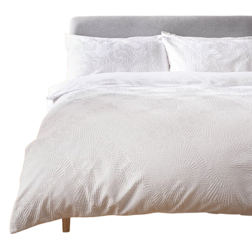 Argos Home Embossed Floral White Bedding Set