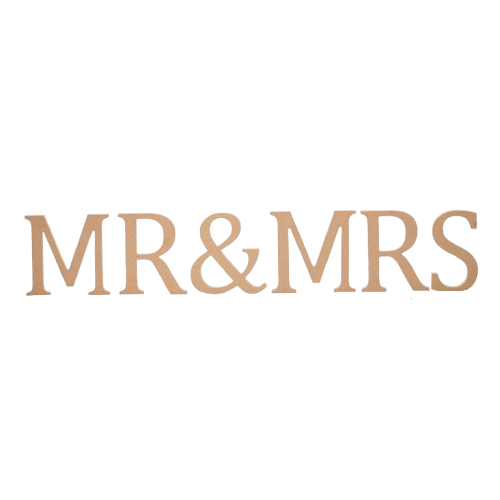 Mr and Mrs MDF Sign