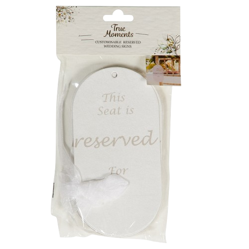 Pack of 10 Customisable Reserved Wedding Signs