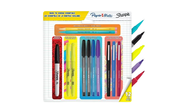 Papermate & Sharpie Back to School All In One Stationery Set - Pack of 12