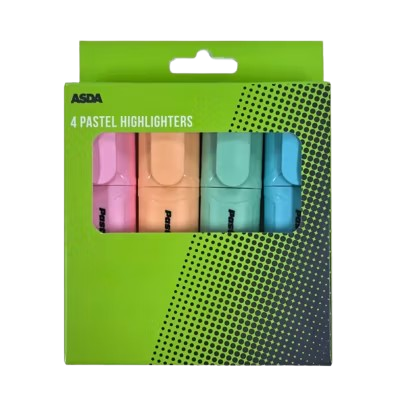 Pastel Highlighters 4Pk