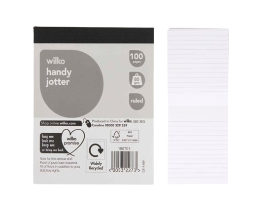 Ruled Pages Handy Jotter Pad