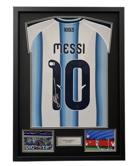 Messi signed & framed shirt