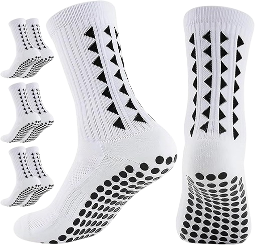 3 pairs non slip football socks