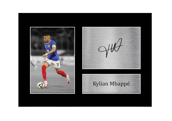 Mbappe France printed signed autograph picture