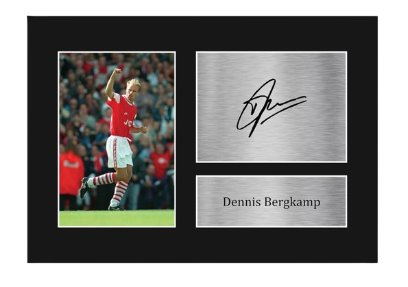 Dennis Bergkamp printed signed autograph picture