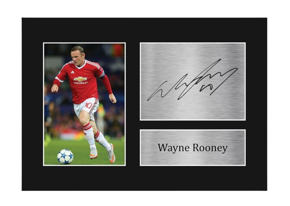 Wayne Rooney printed signed autograph picture