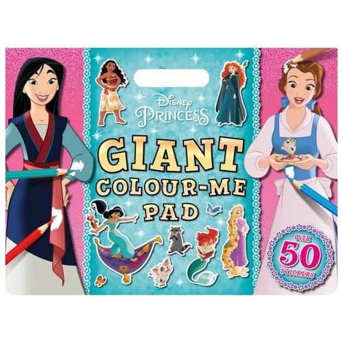 Disney Princess Colouring Pages and Stickers Pad Assortment